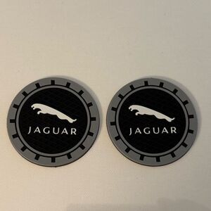 Jaguar Car Cup Coasters in Black Set of 2 NWT